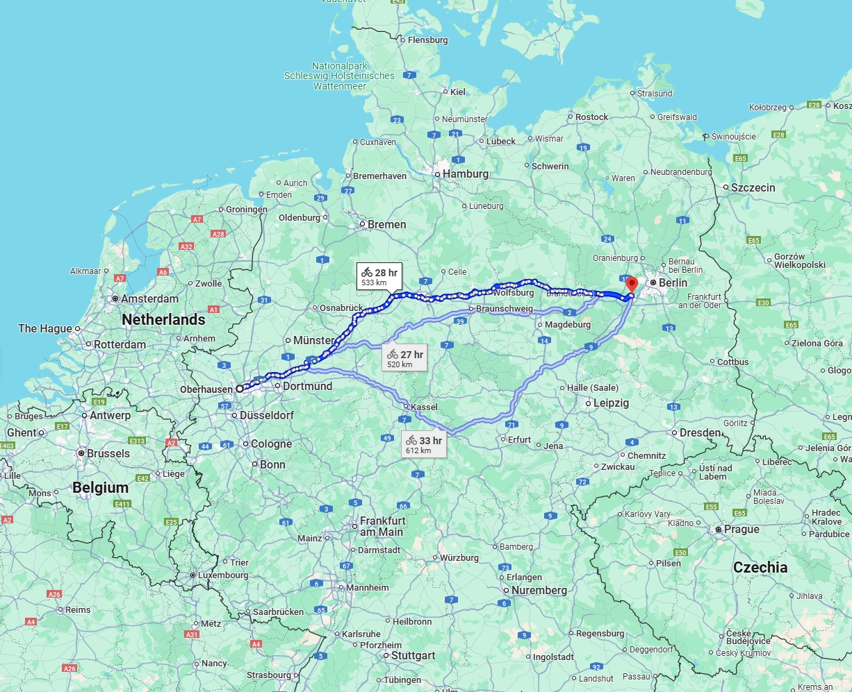 Anreise von Oberhausen Zu Potsdam Über 