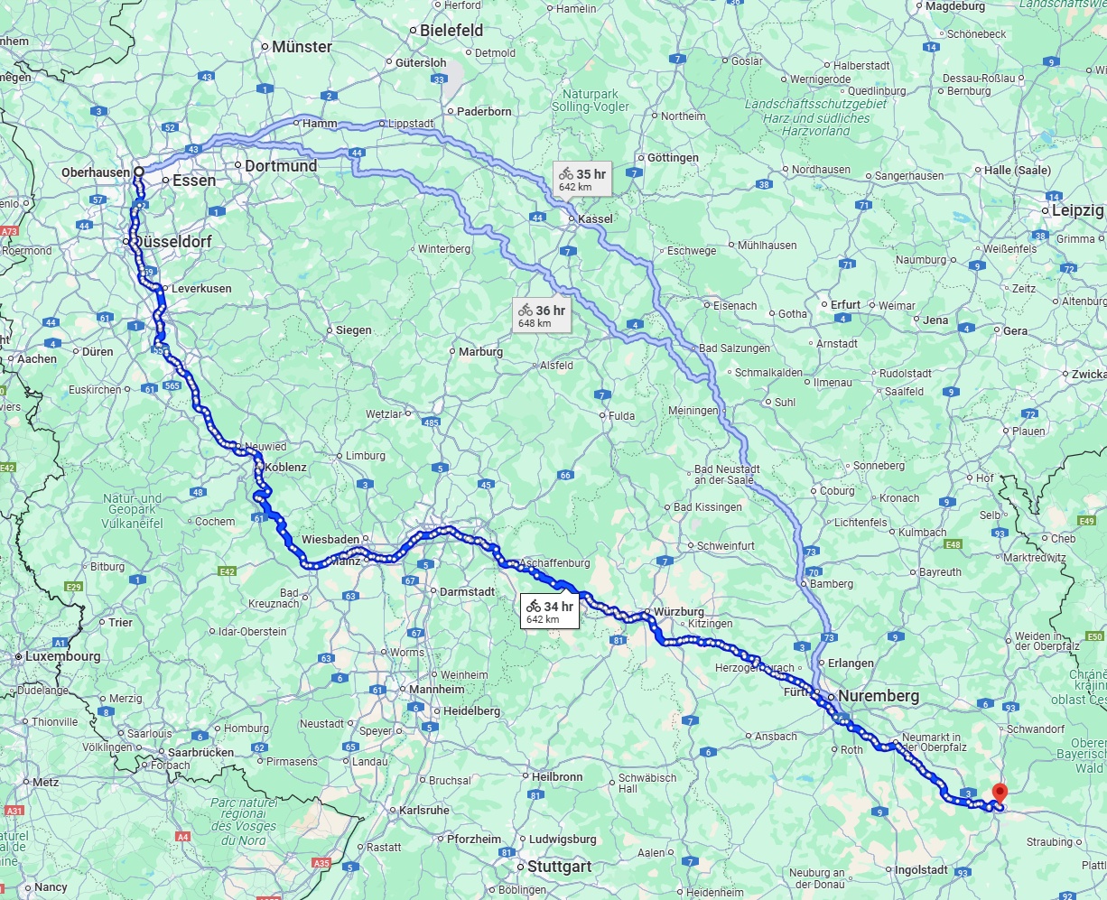 Anreise von Oberhausen Zu Regensburg Über 