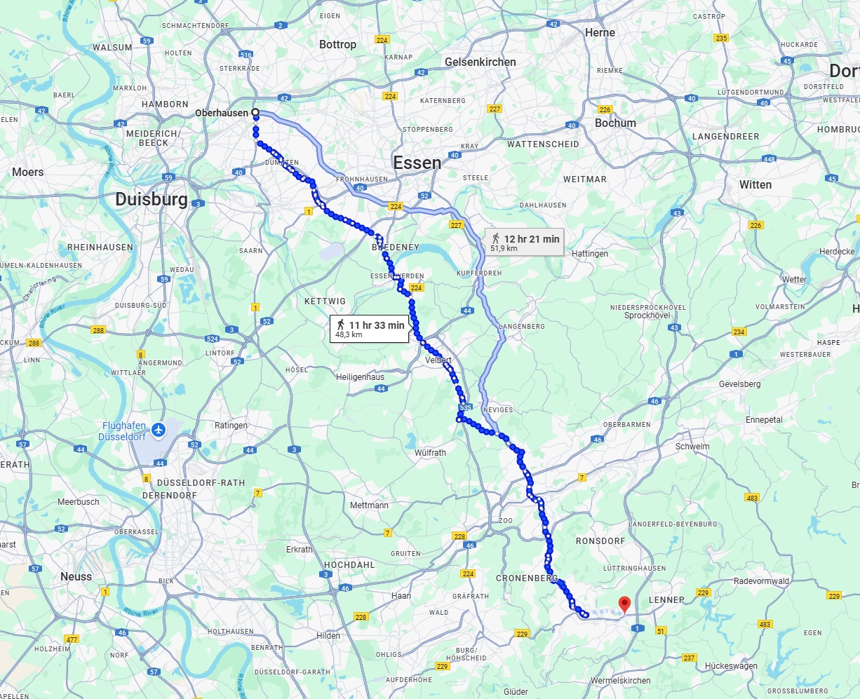 Anreise von Oberhausen Zu Remscheid Über 
