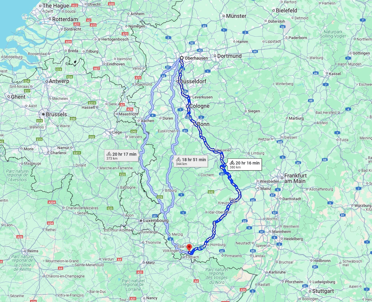 Anreise von Oberhausen Zu Saarbrücken Über 