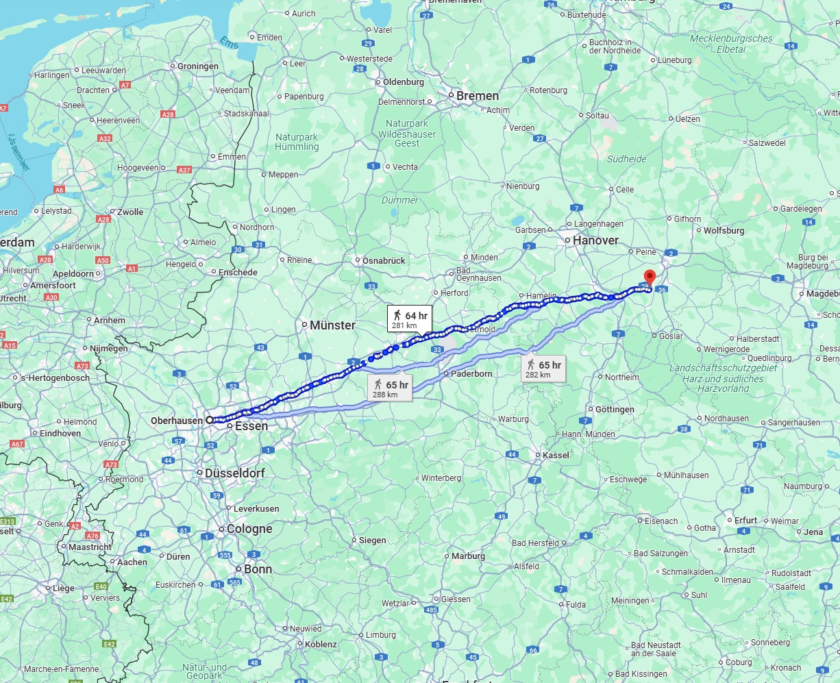 Anreise von Oberhausen Zu Salzgitter Über 