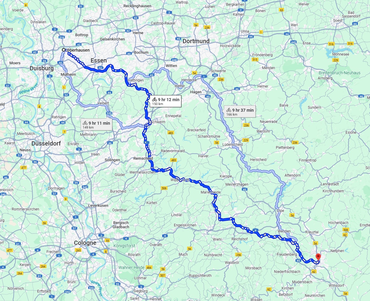 Anreise von Oberhausen Zu Siegen Über 