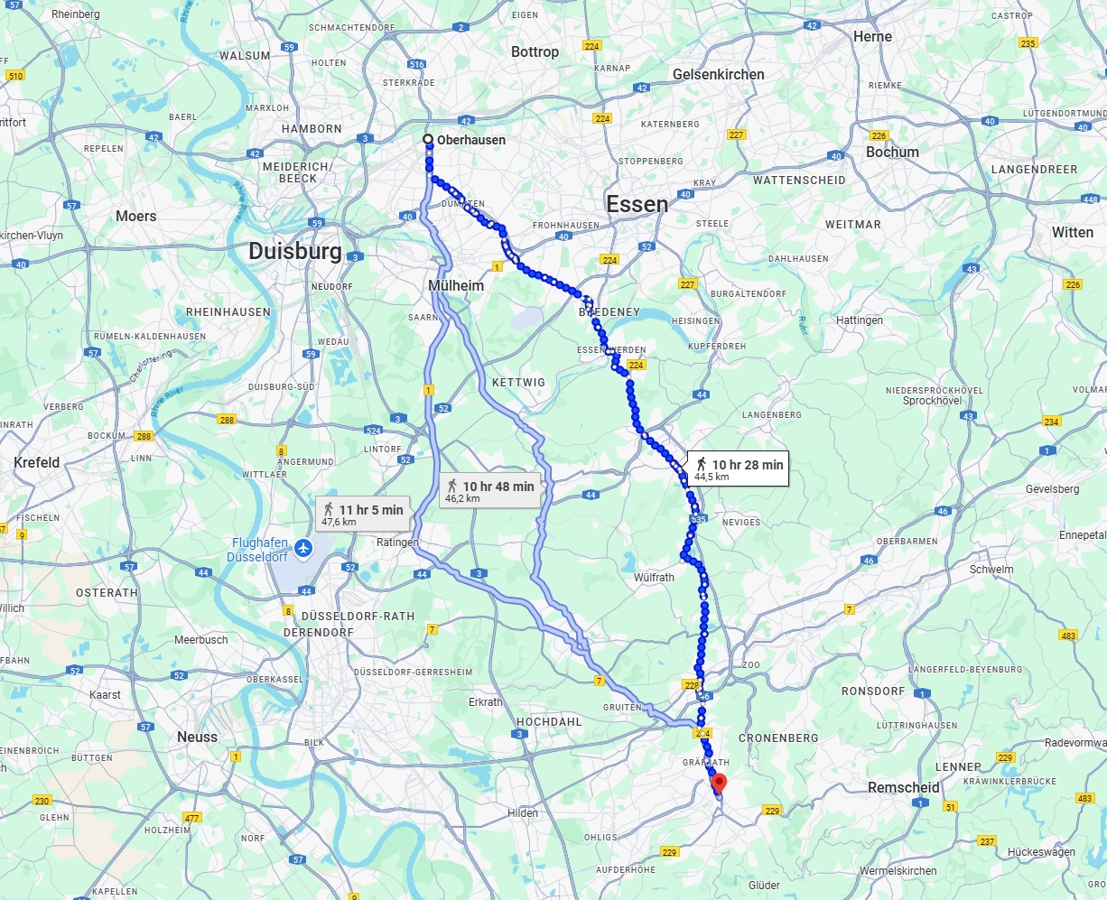 Anreise von Oberhausen Zu Solingen Über 