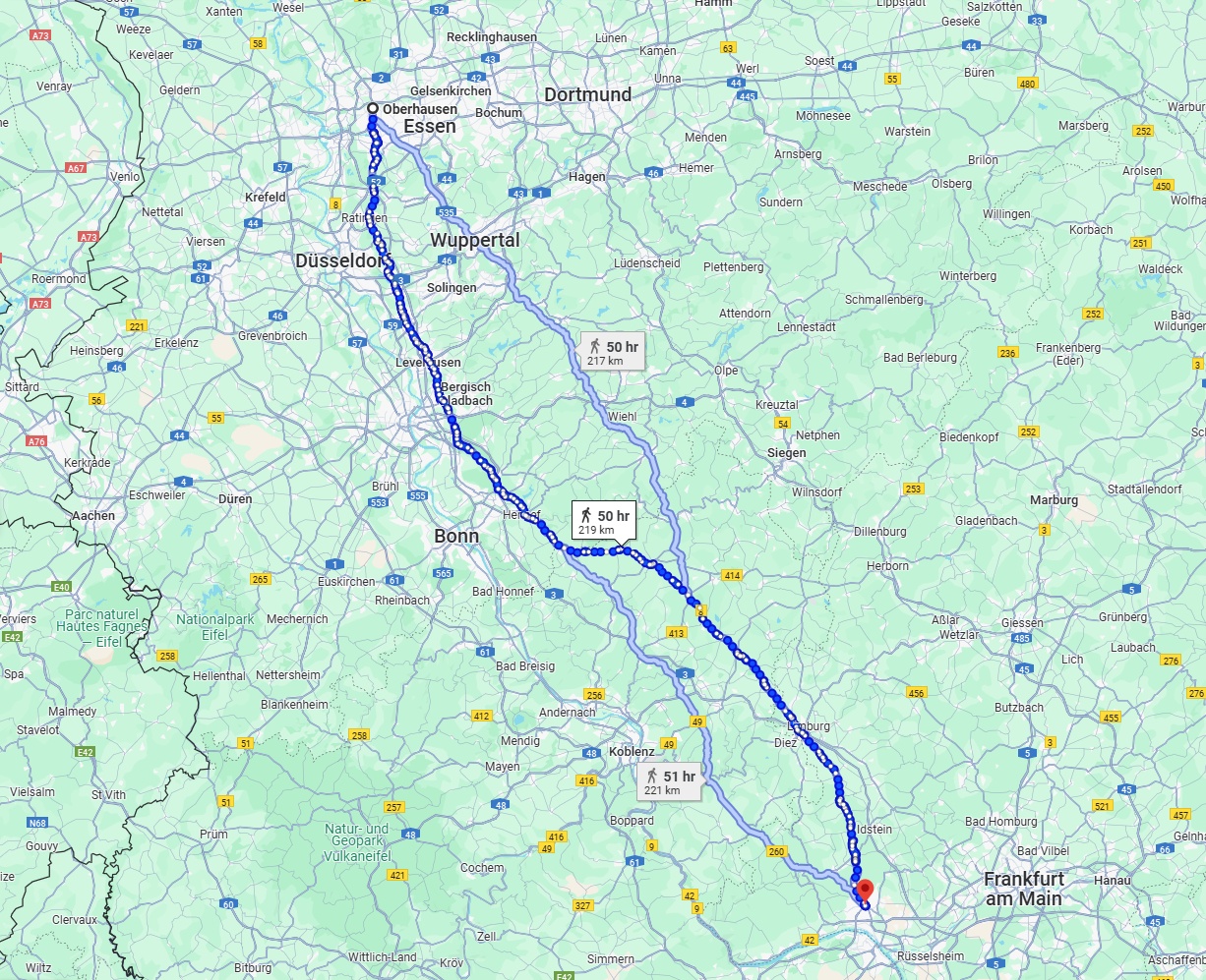 Anreise von Oberhausen Zu Wiesbaden Über 