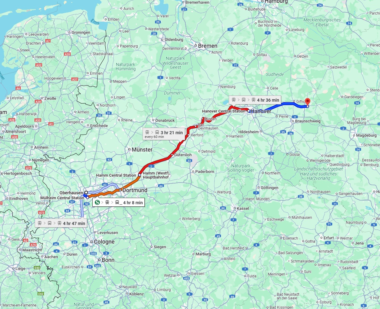 Anreise von Oberhausen Zu Wolfsburg Über 