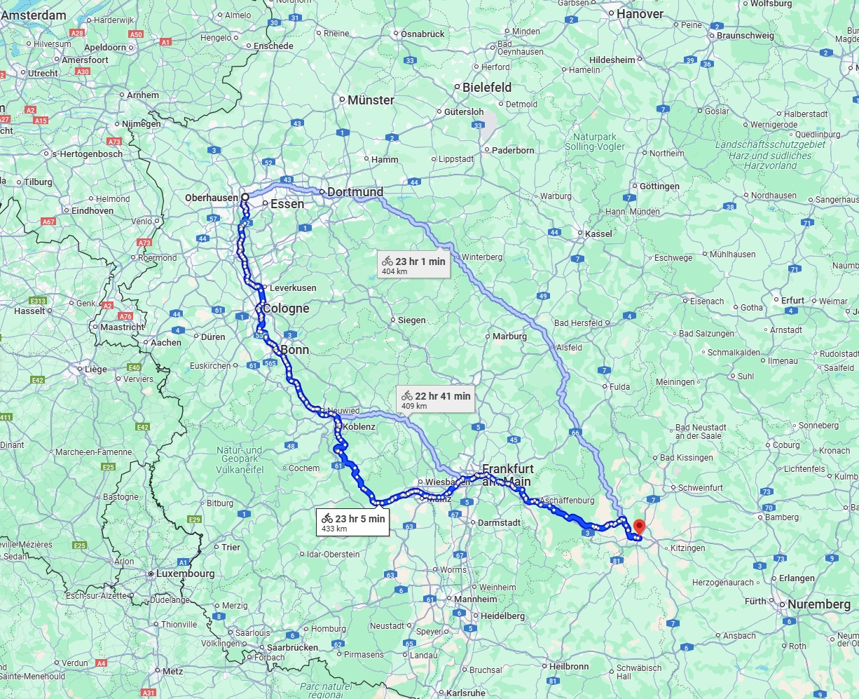 Anreise von Oberhausen Zu Würzburg Über 