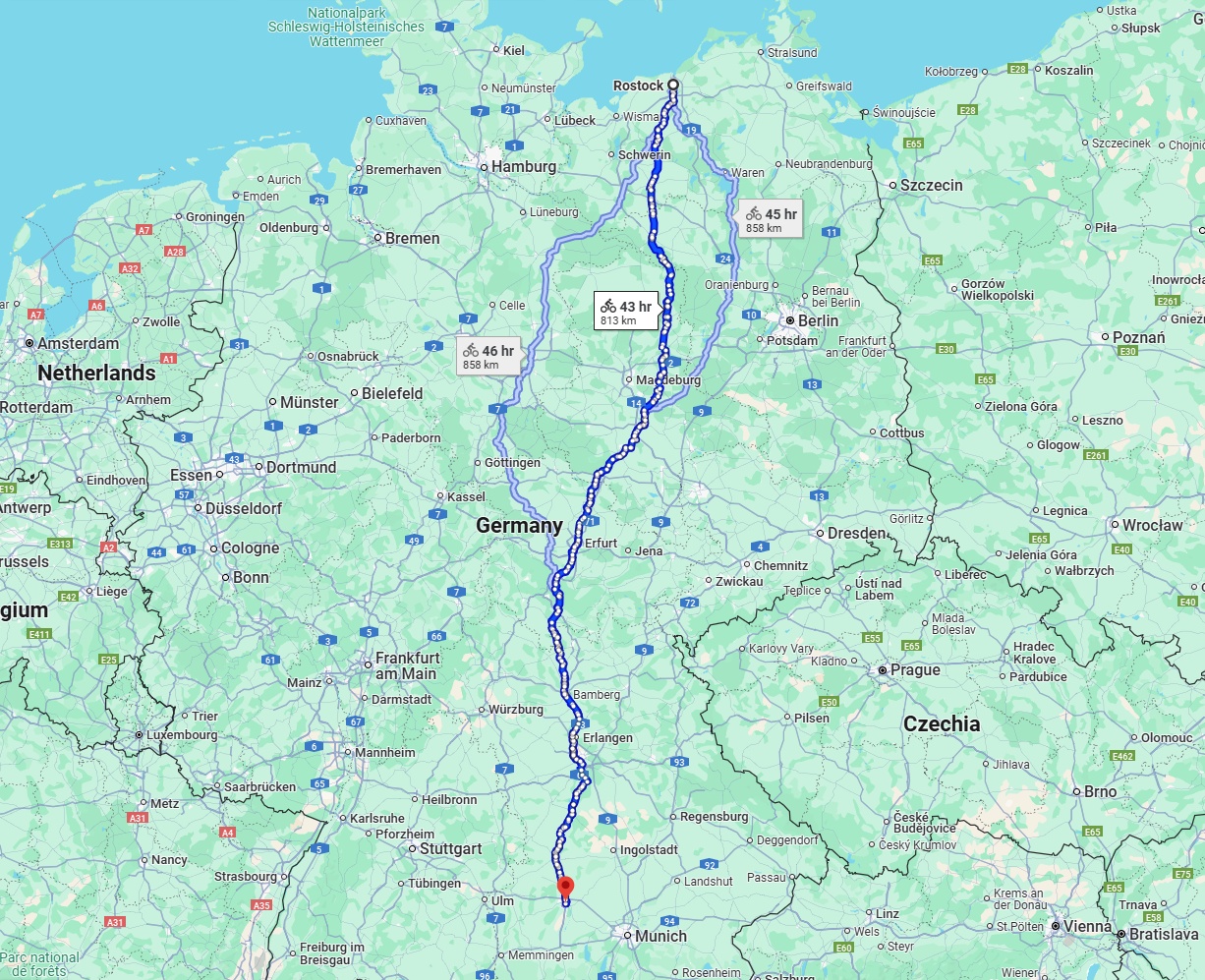 Anreise von Rostock Zu Augsburg Über 