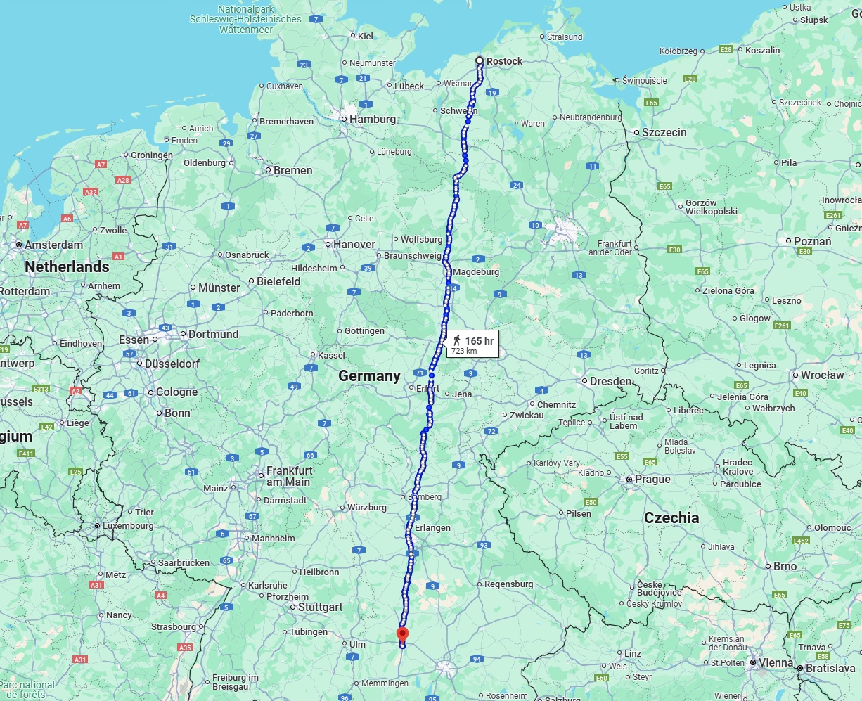 Anreise von Rostock Zu Augsburg Über 