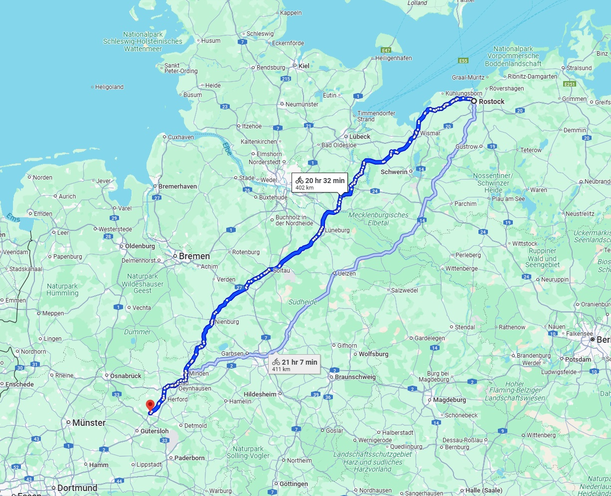 Anreise von Rostock Zu Bielefeld Über 