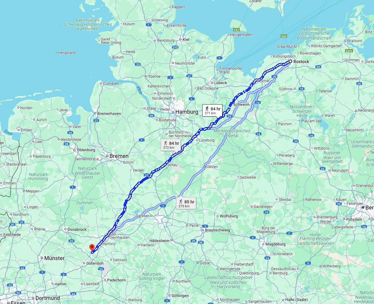 Anreise von Rostock Zu Bielefeld Über 