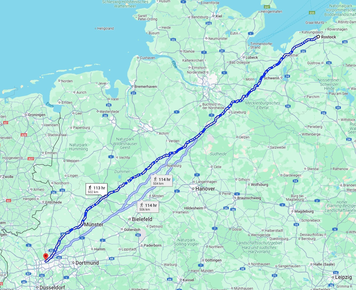 Anreise von Rostock Zu Bottrop Über 