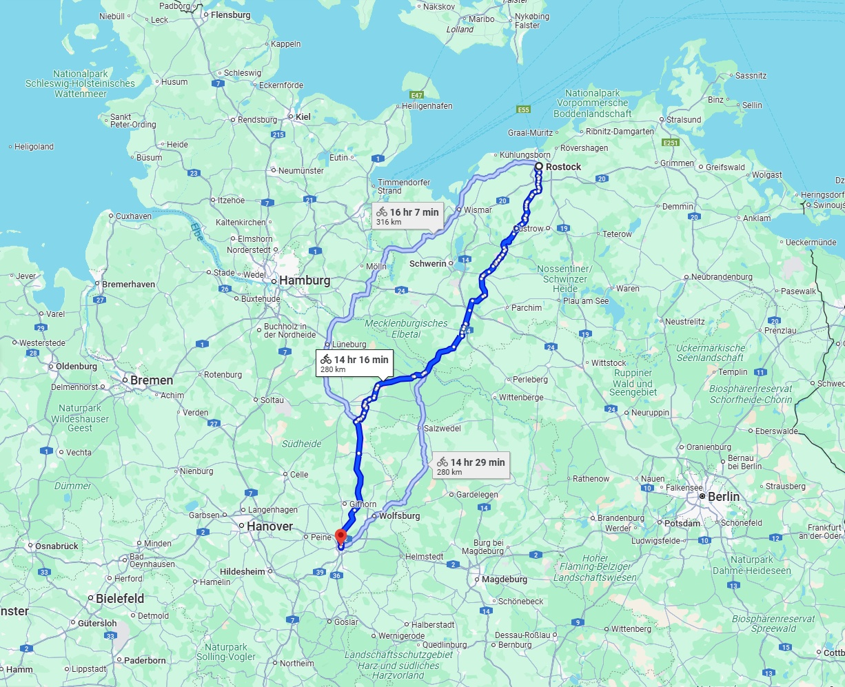 Anreise von Rostock Zu Braunschweig Über 
