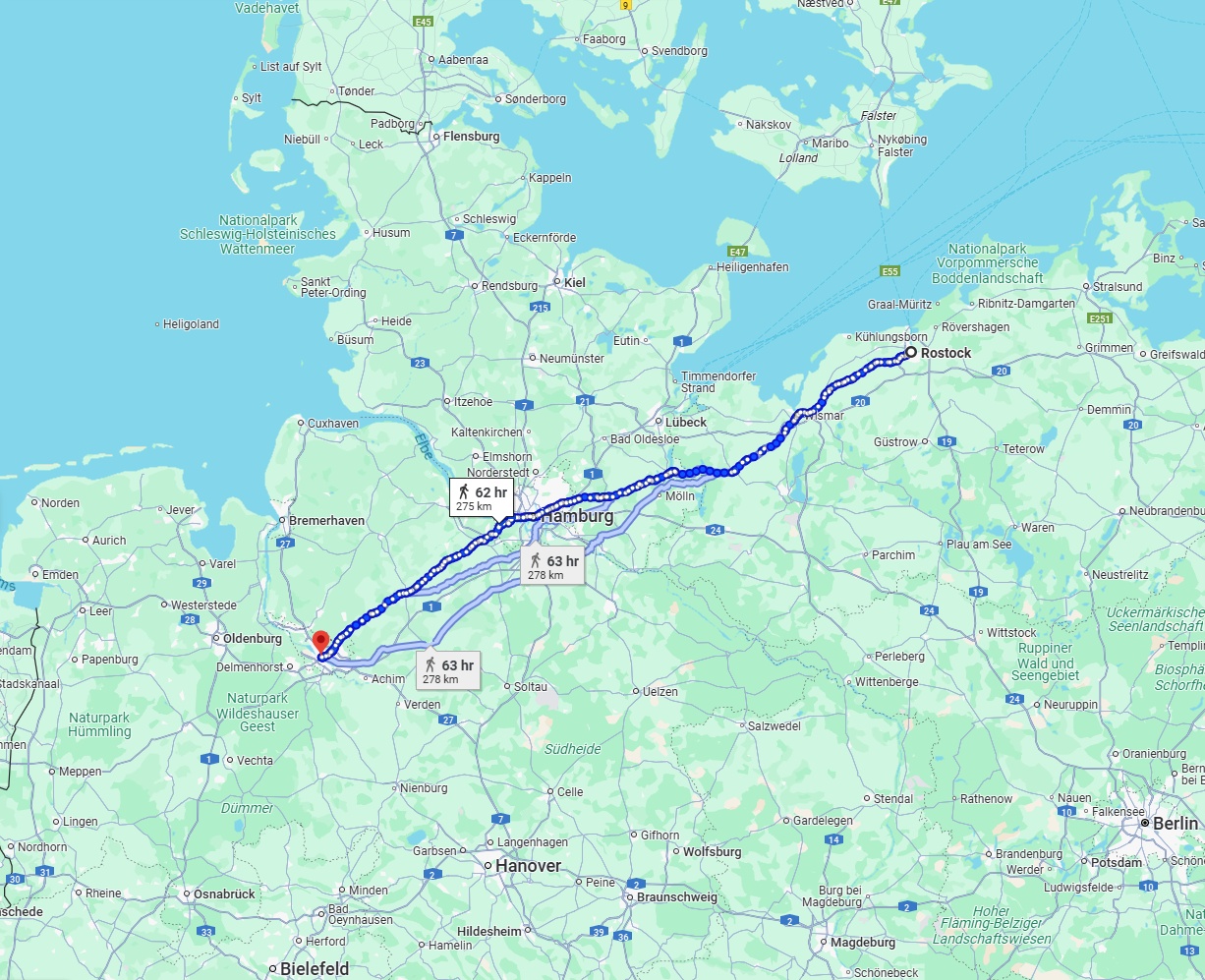 Anreise von Rostock Zu Bremen Über 