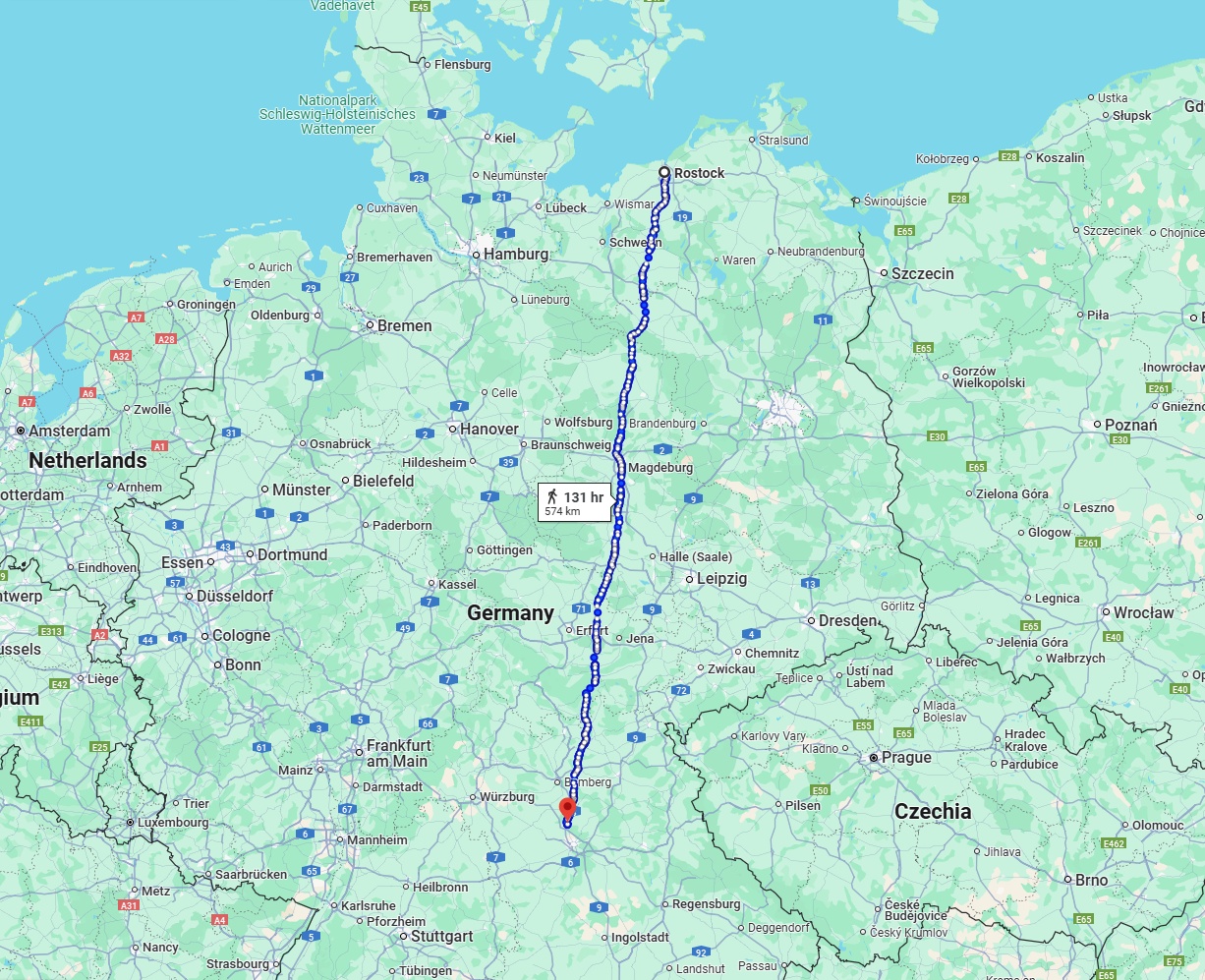 Anreise von Rostock Zu Erlangen Über 