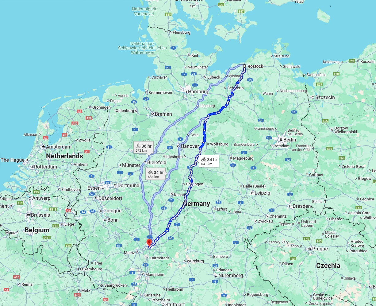 Anreise von Rostock Zu Frankfurt am Main Über 