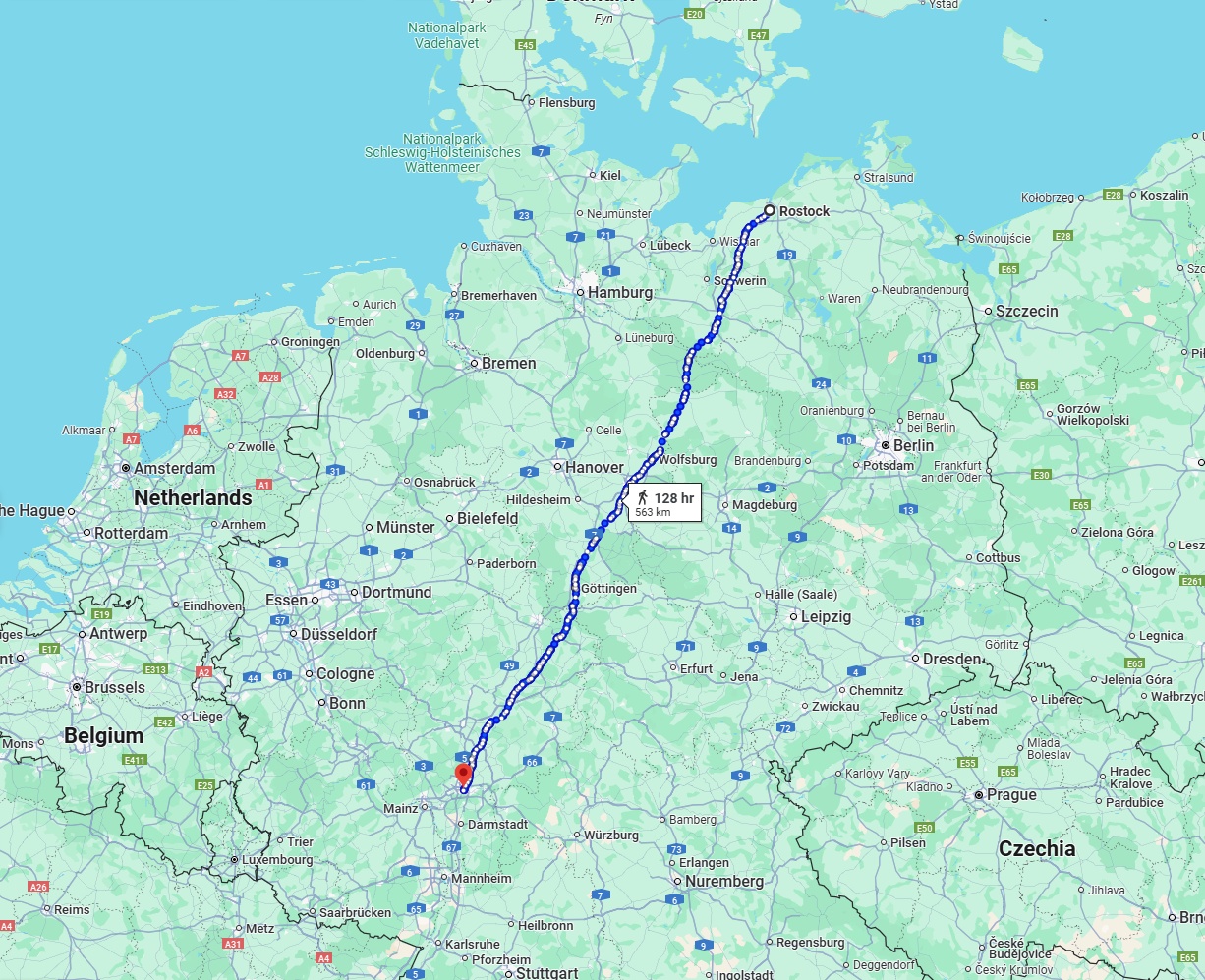Anreise von Rostock Zu Frankfurt am Main Über 