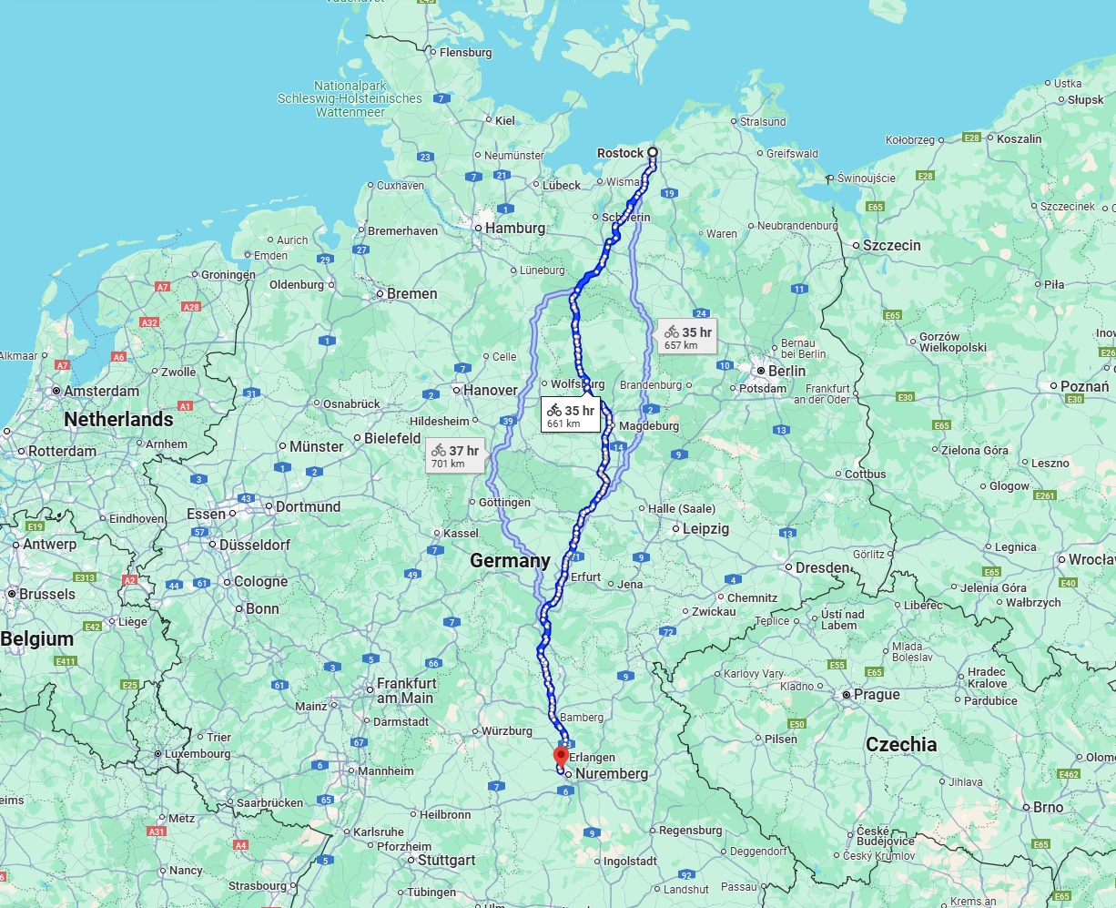 Anreise von Rostock Zu Fürth Über 