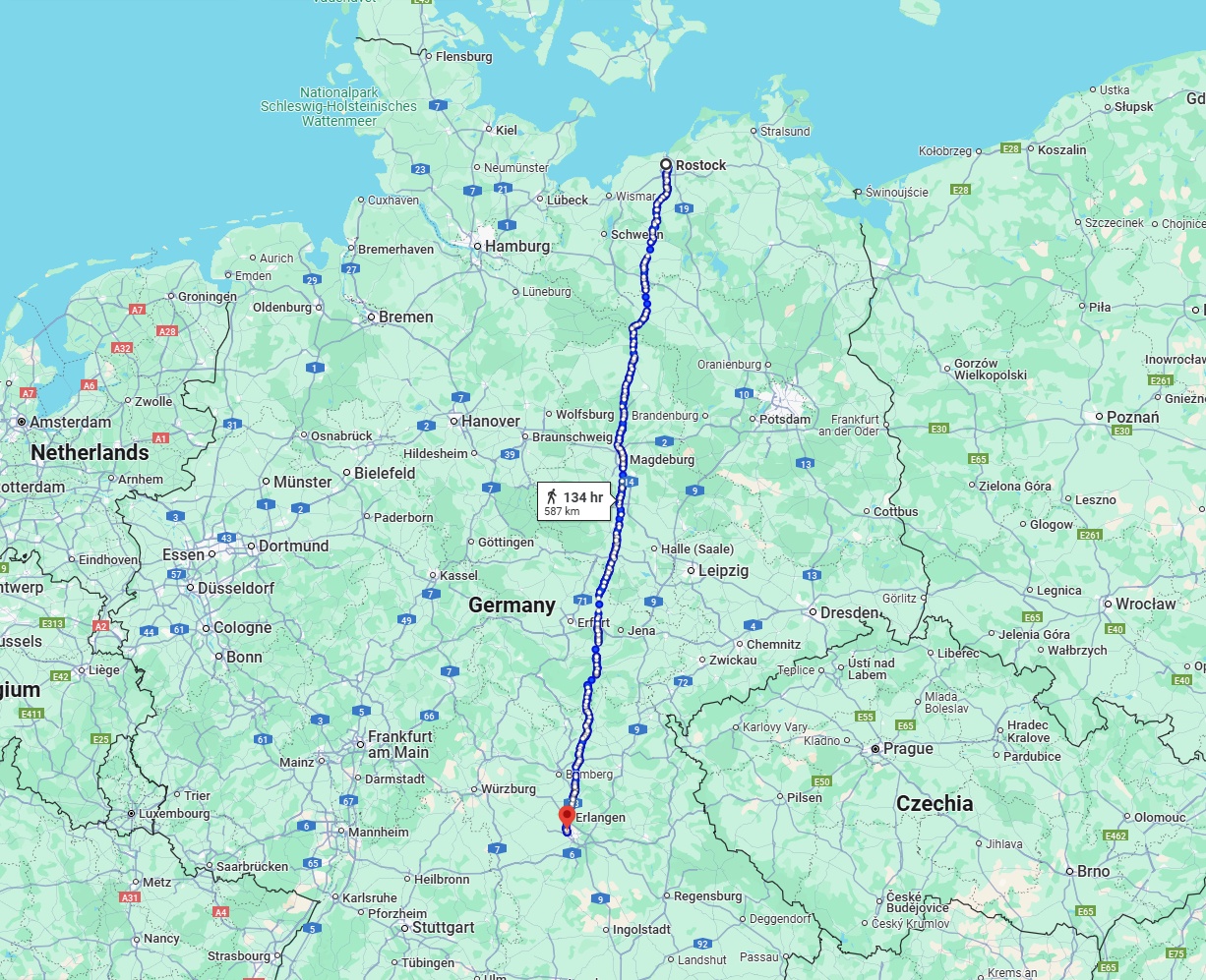 Anreise von Rostock Zu Fürth Über 