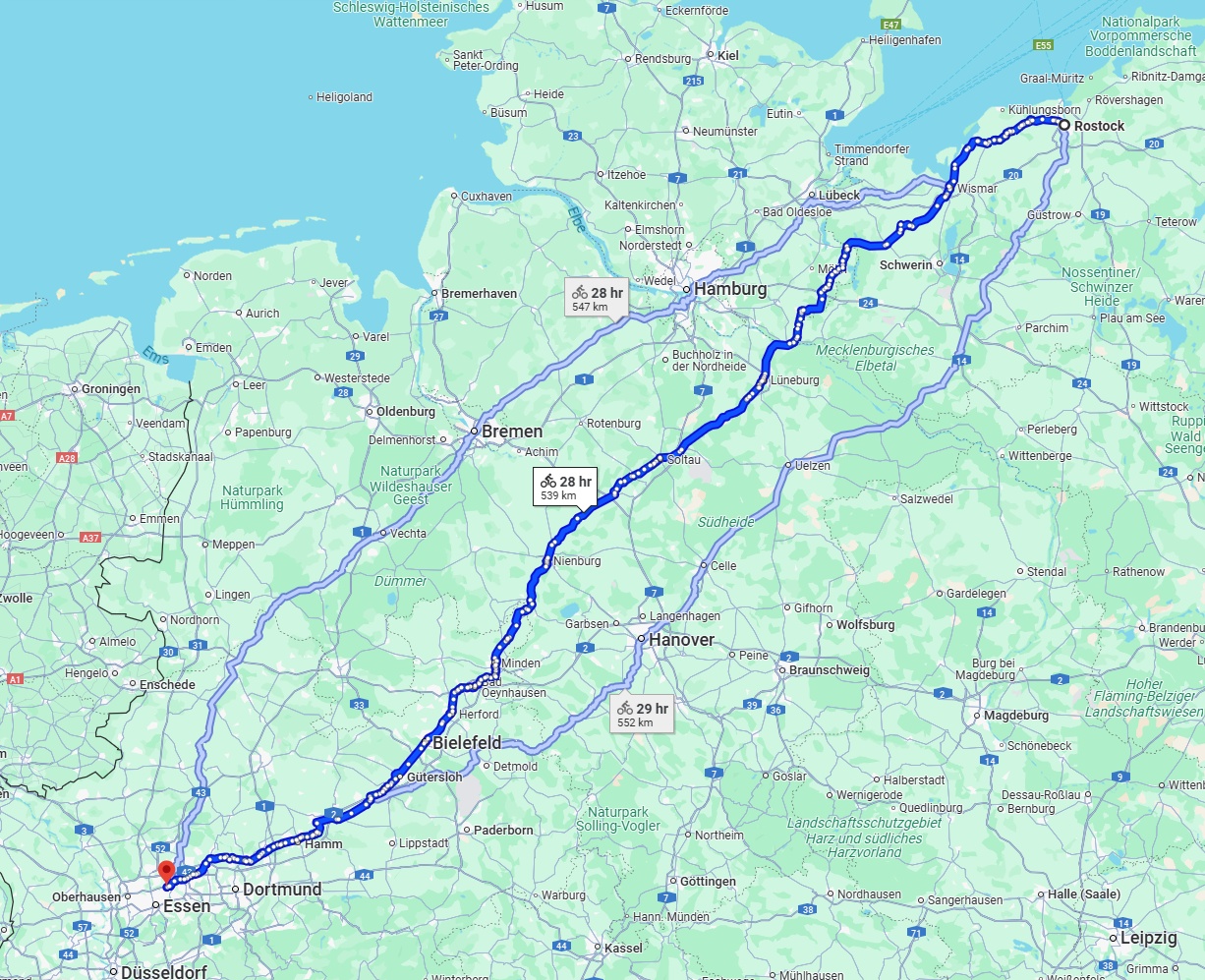 Anreise von Rostock Zu Gelsenkirchen Über 