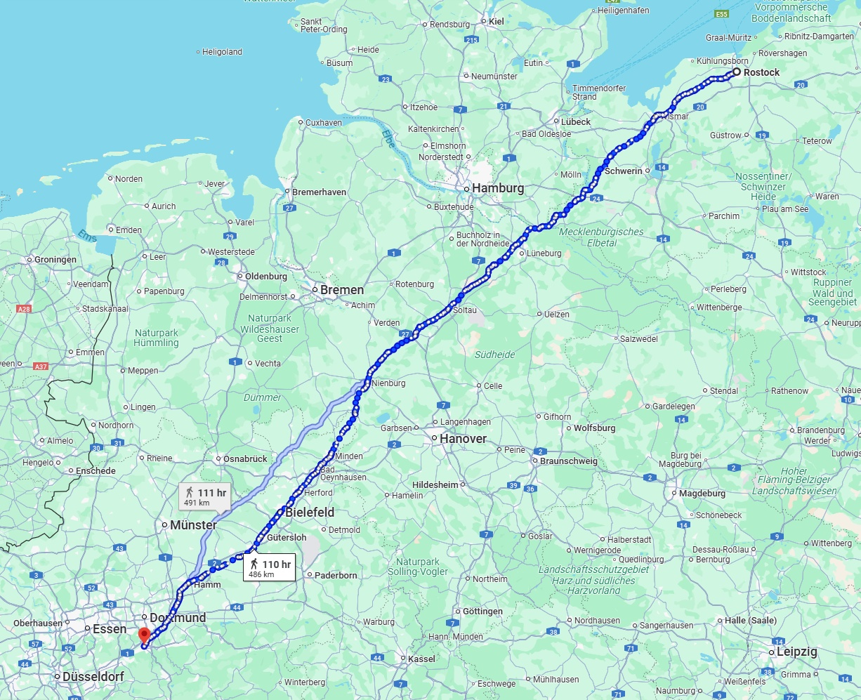 Anreise von Rostock Zu Hagen Über 