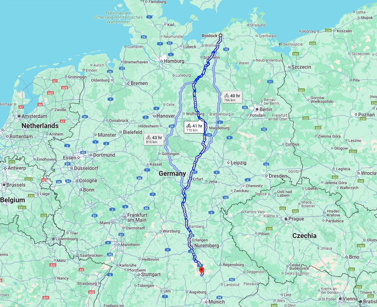 Anreise von Rostock Zu Ingolstadt Über 