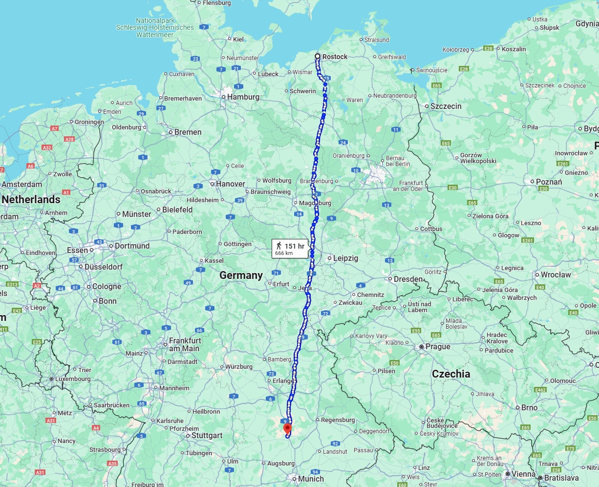 Anreise von Rostock Zu Ingolstadt Über 