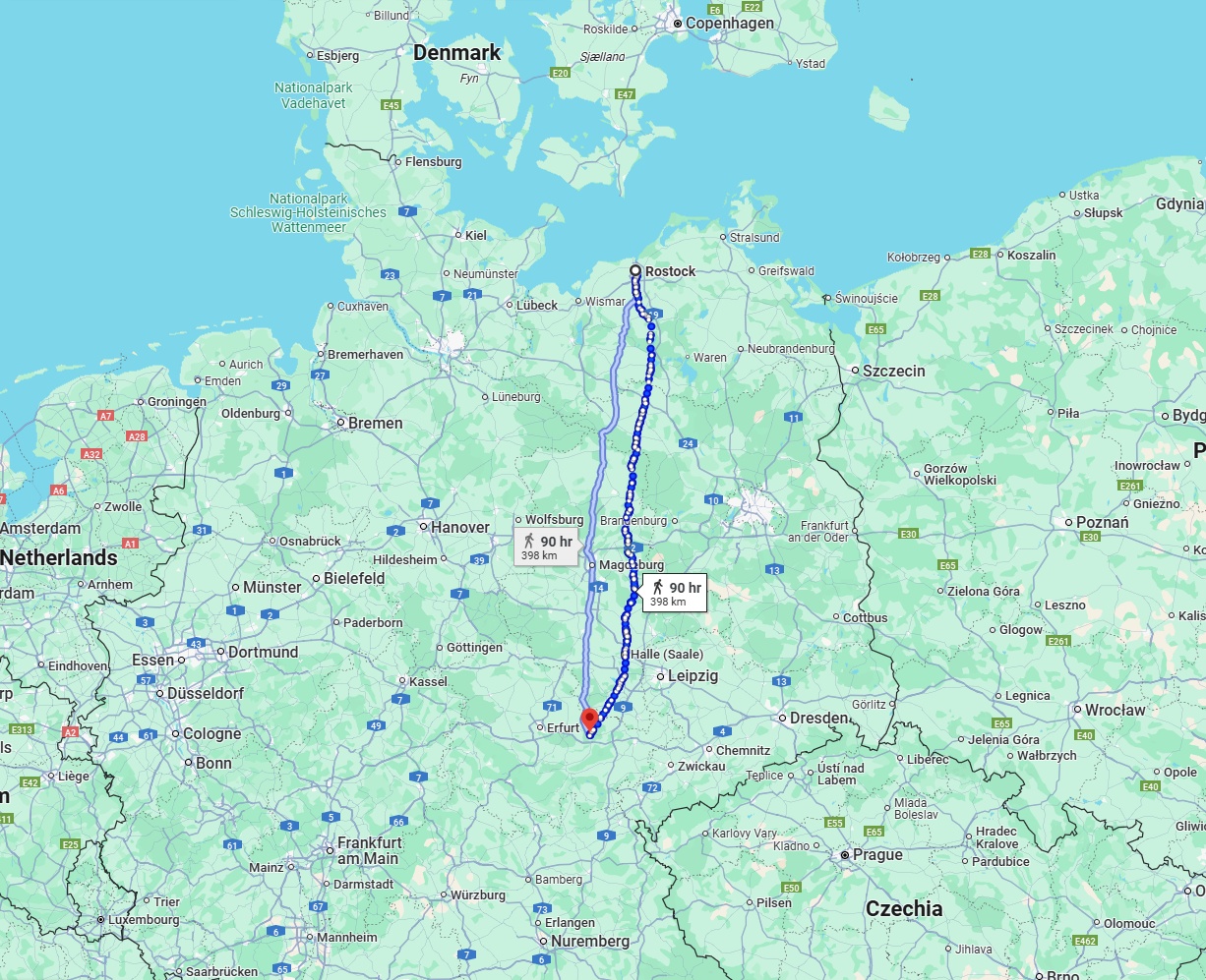Anreise von Rostock Zu Jena Über 