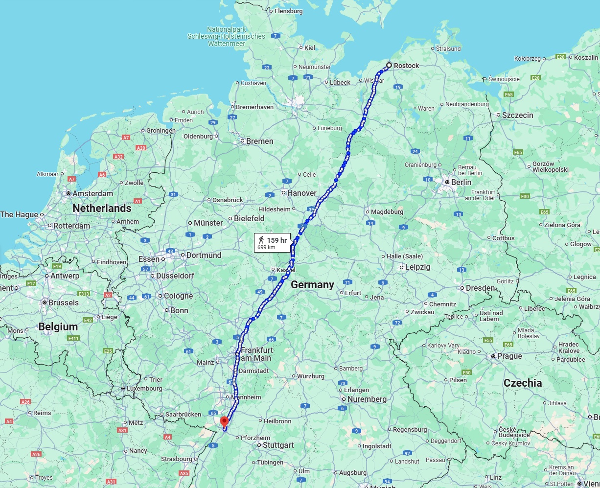 Anreise von Rostock Zu Karlsruhe Über 
