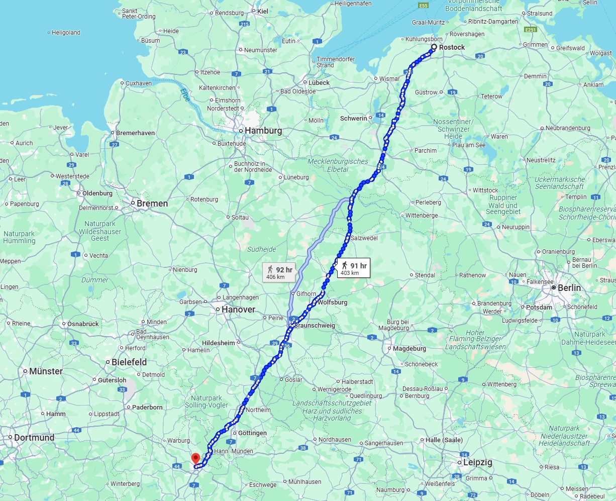 Anreise von Rostock Zu Kassel Über 