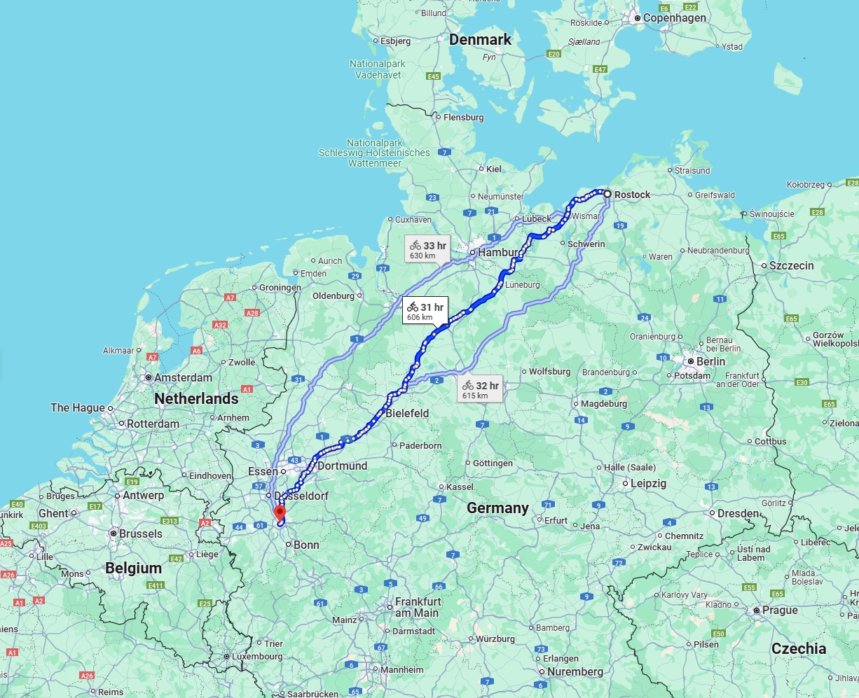 Anreise von Rostock Zu Köln Über 