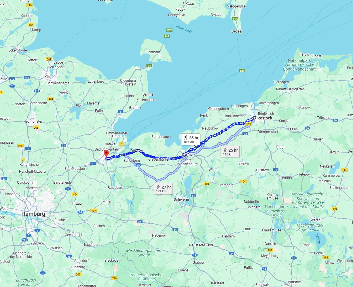 Anreise von Rostock Zu Lübeck Über 