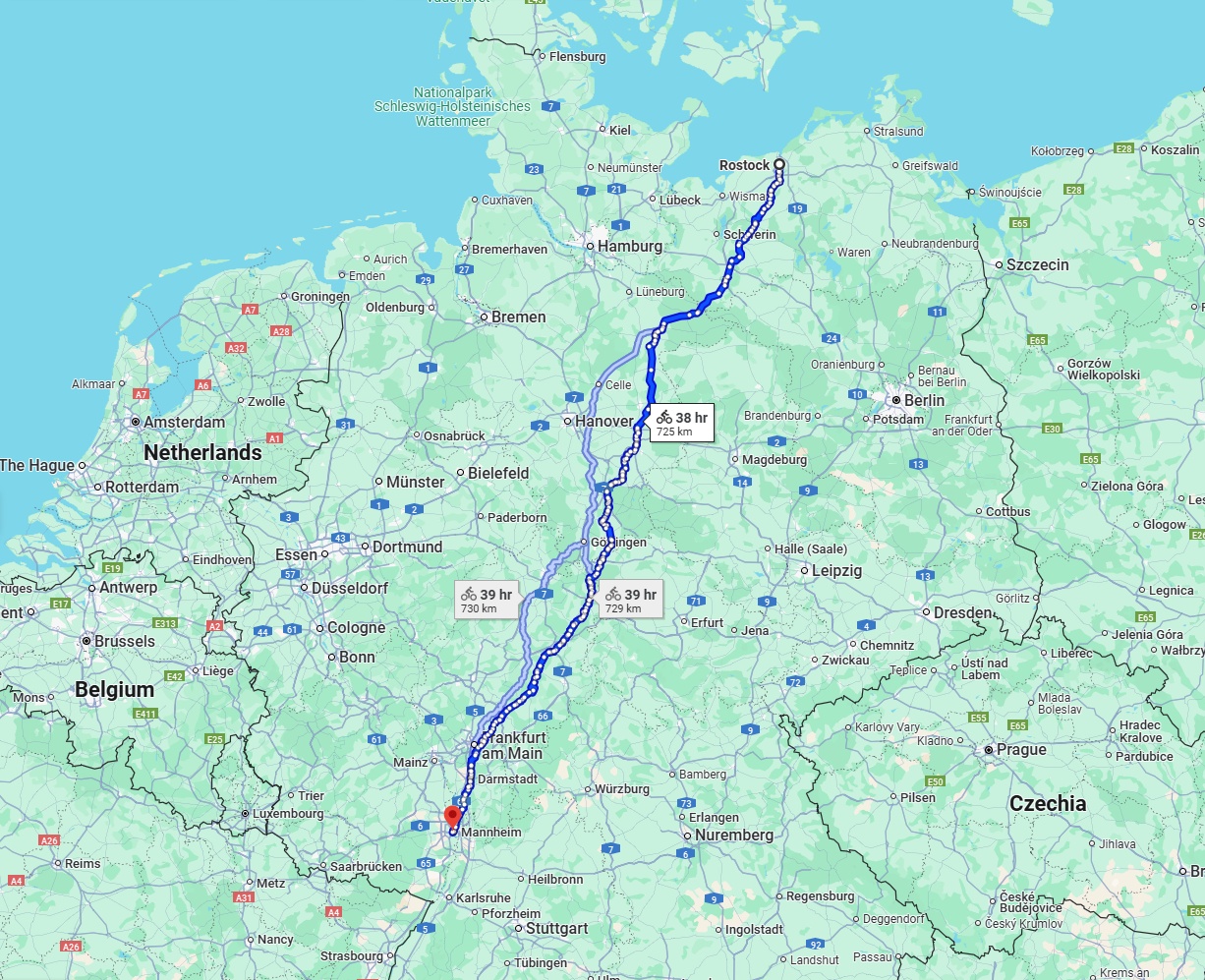Anreise von Rostock Zu Ludwigshafen am Rhein Über 