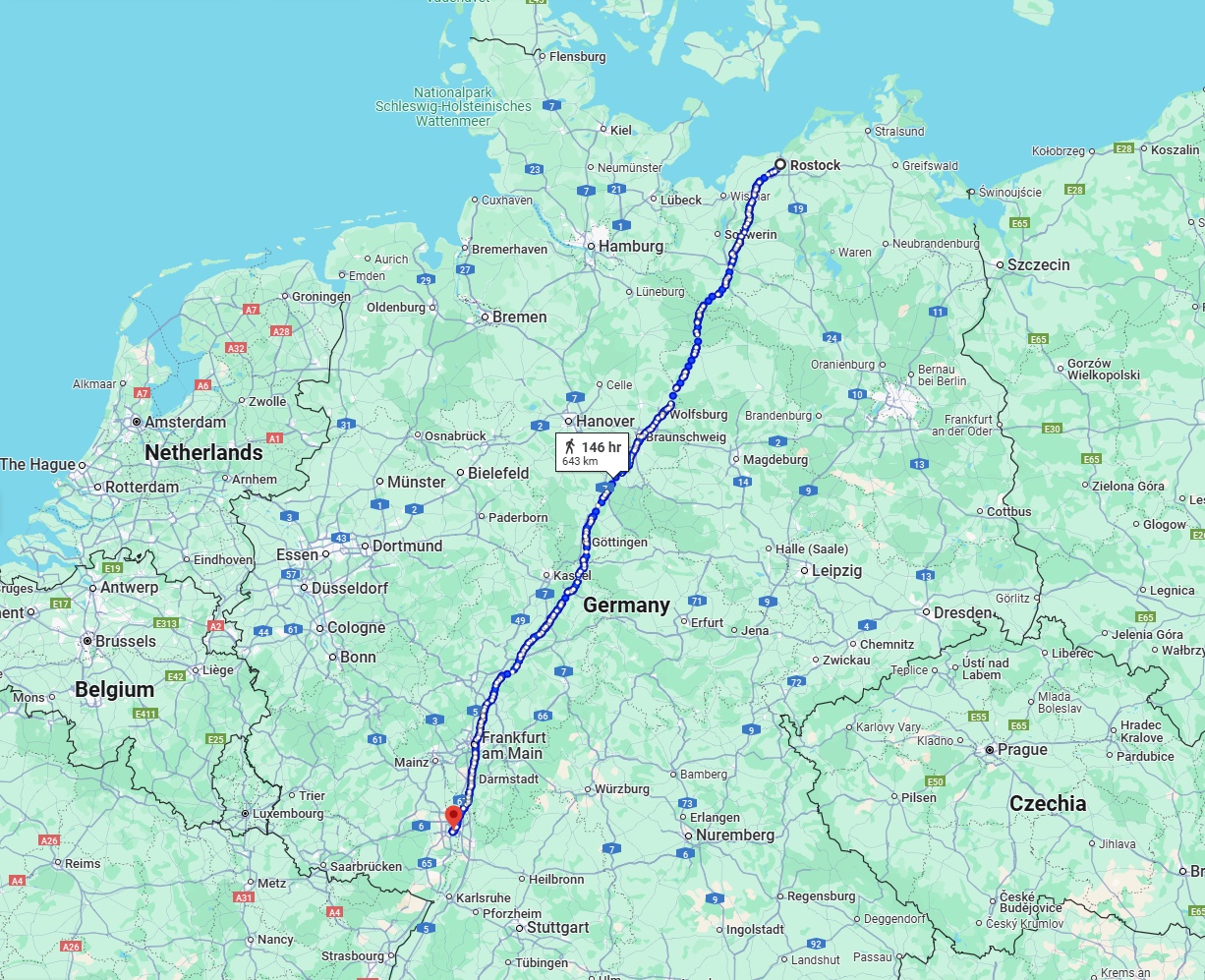 Anreise von Rostock Zu Ludwigshafen am Rhein Über 