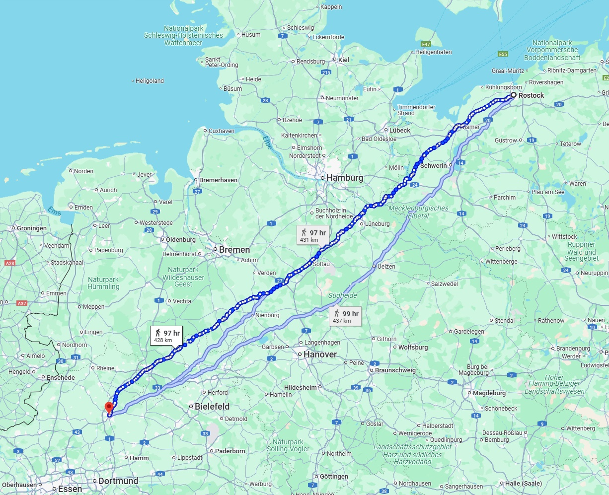 Anreise von Rostock Zu Münster Über 