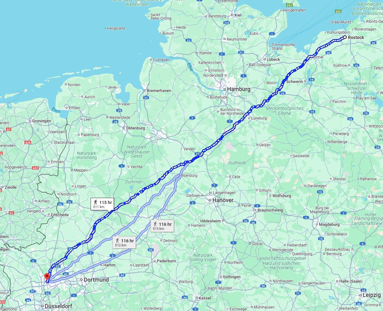 Anreise von Rostock Zu Oberhausen Über 