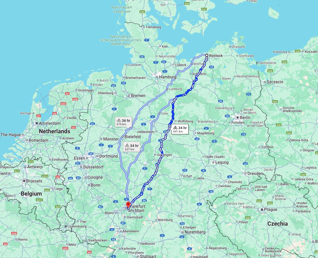 Anreise von Rostock Zu Offenbach am Main Über 