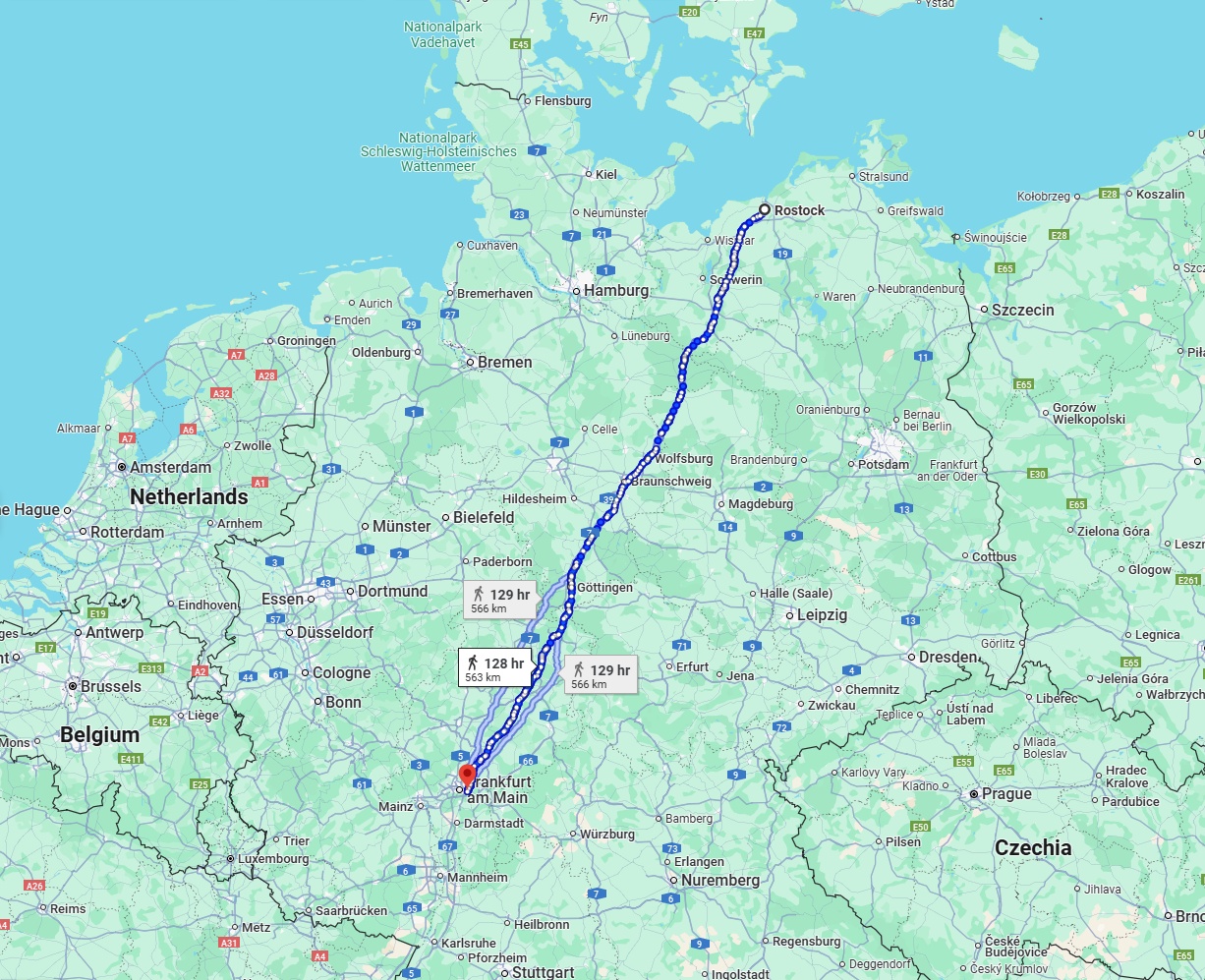 Anreise von Rostock Zu Offenbach am Main Über 