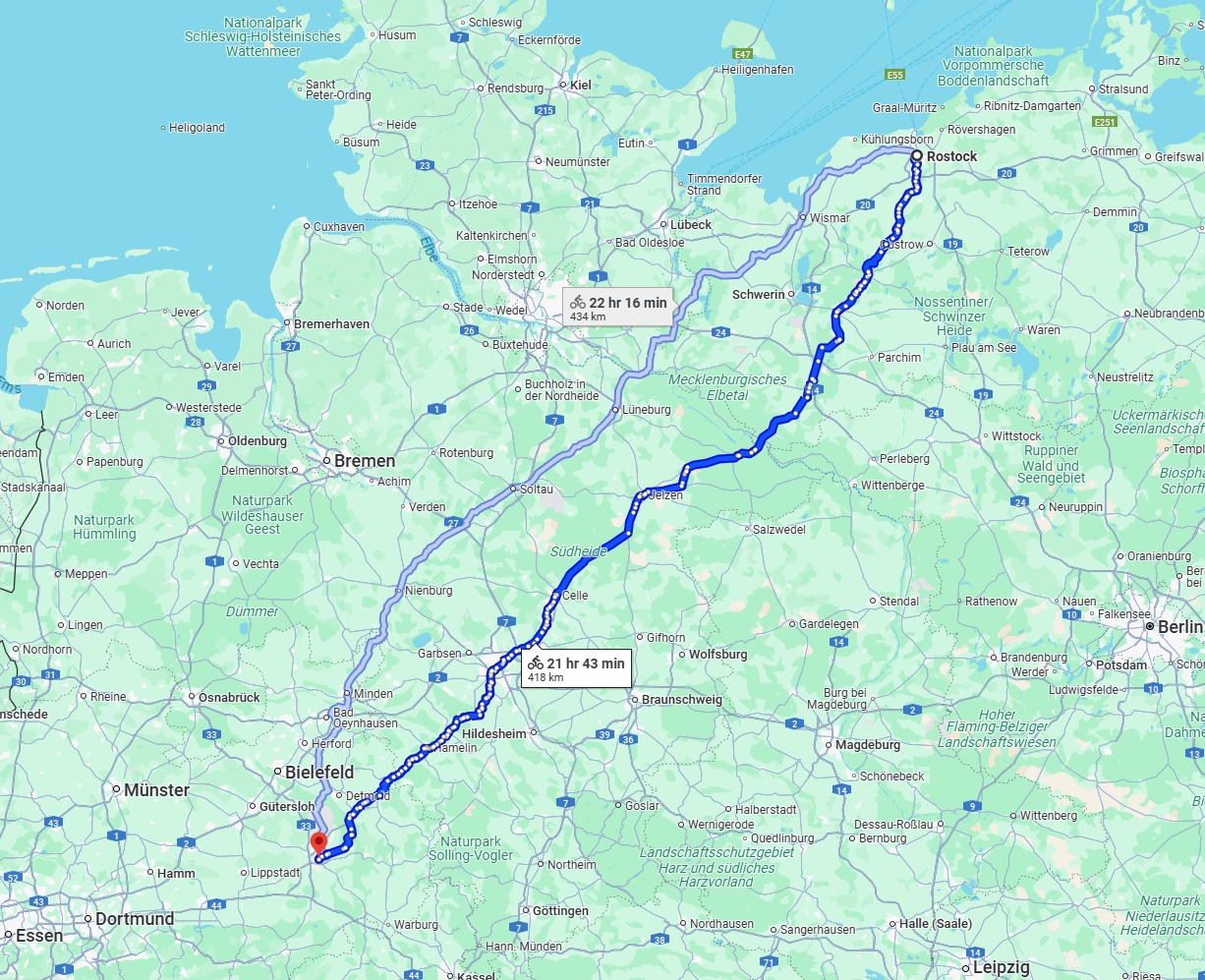 Anreise von Rostock Zu Paderborn Über 