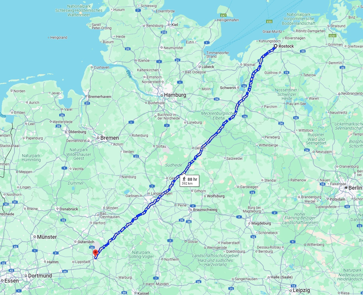 Anreise von Rostock Zu Paderborn Über 