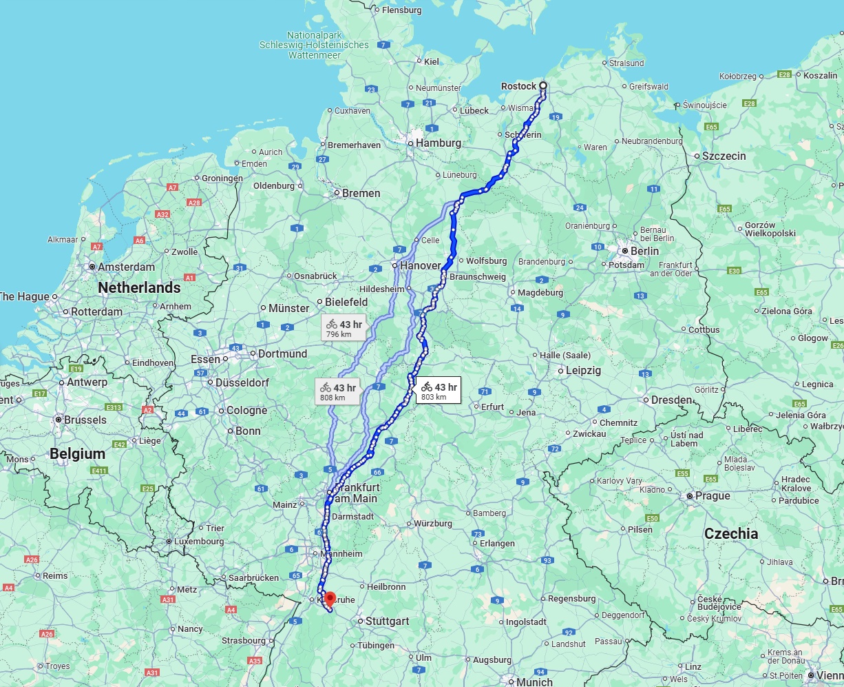 Anreise von Rostock Zu Pforzheim Über 