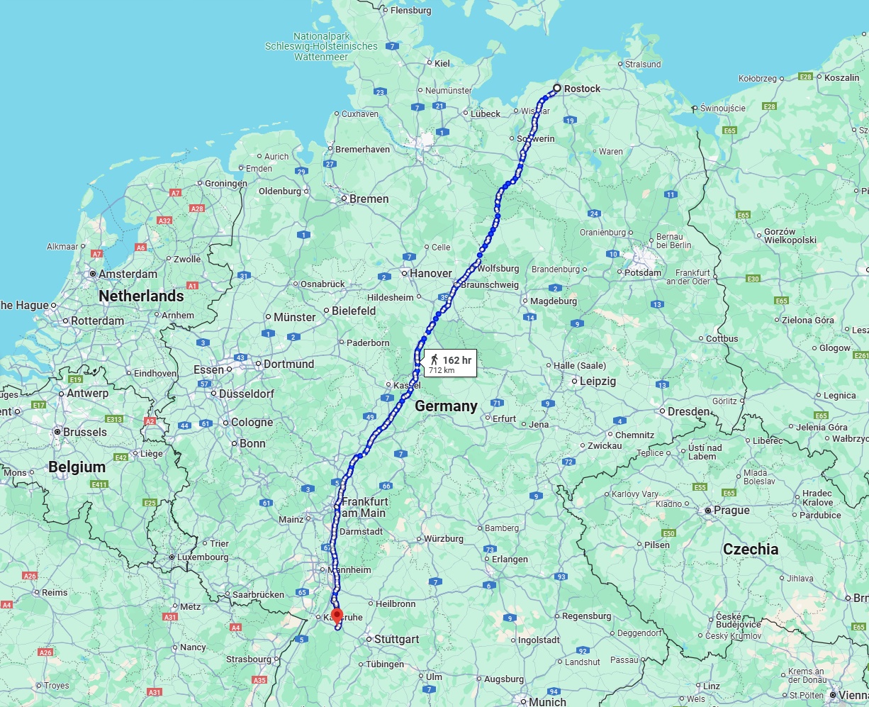 Anreise von Rostock Zu Pforzheim Über 