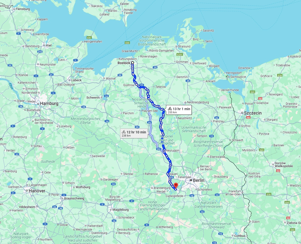 Anreise von Rostock Zu Potsdam Über 