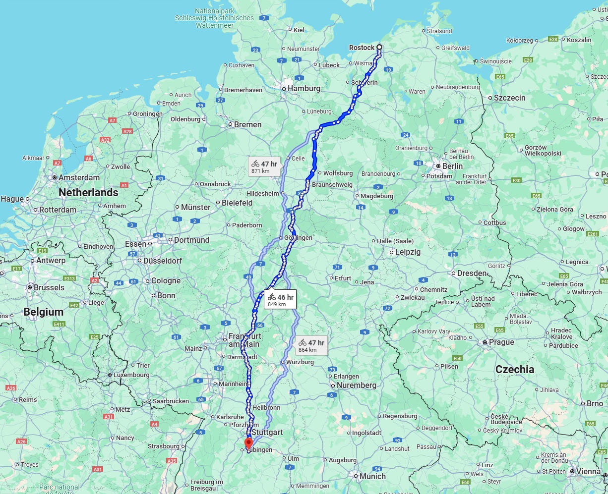 Anreise von Rostock Zu Reutlingen Über 