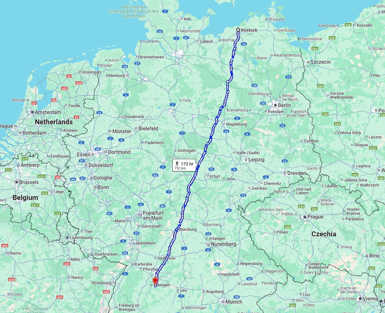 Anreise von Rostock Zu Reutlingen Über 