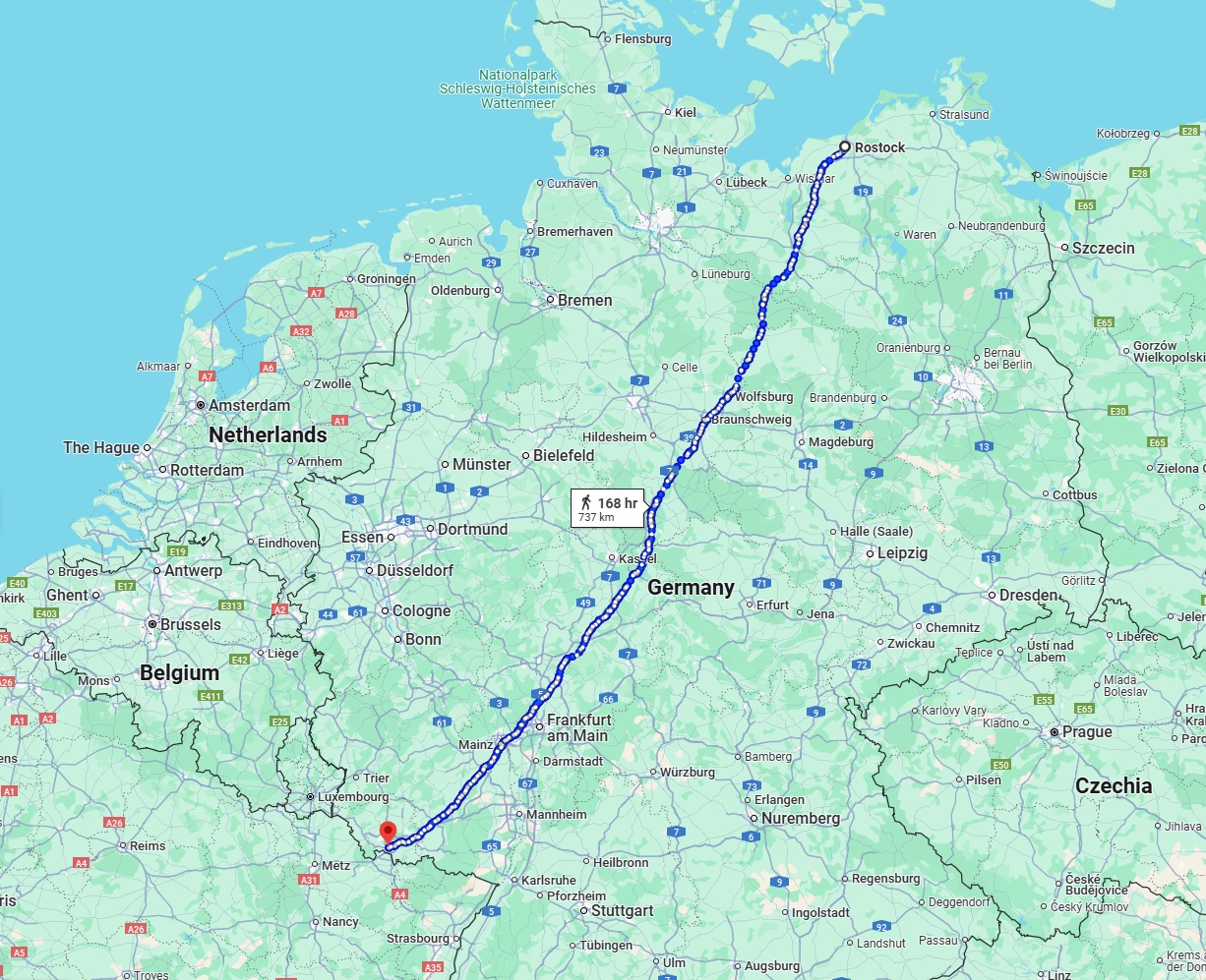 Anreise von Rostock Zu Saarbrücken Über 