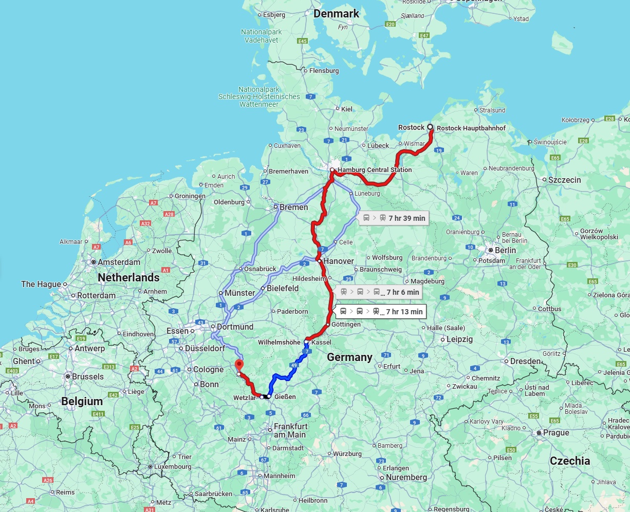Anreise von Rostock Zu Siegen Über 