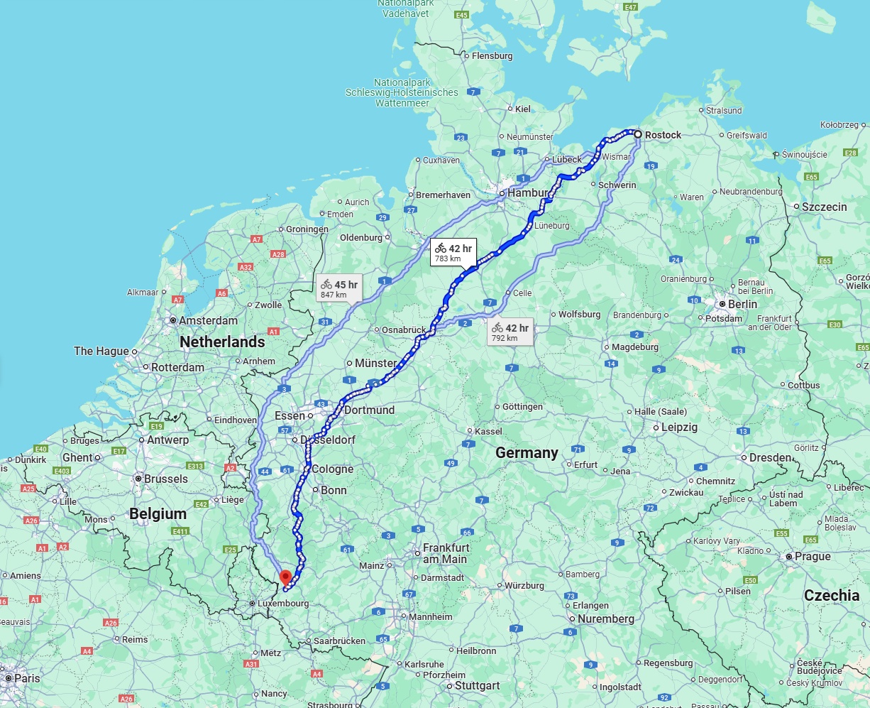 Anreise von Rostock Zu Trier Über 