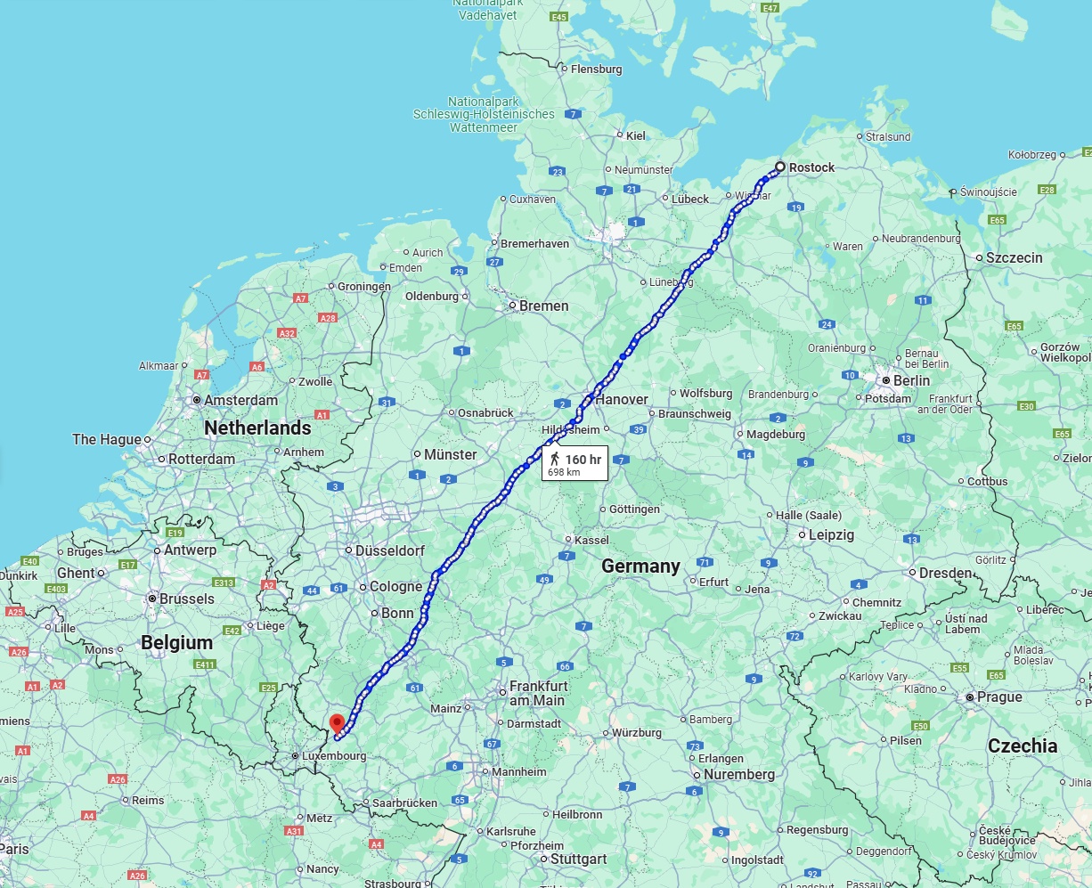 Anreise von Rostock Zu Trier Über 