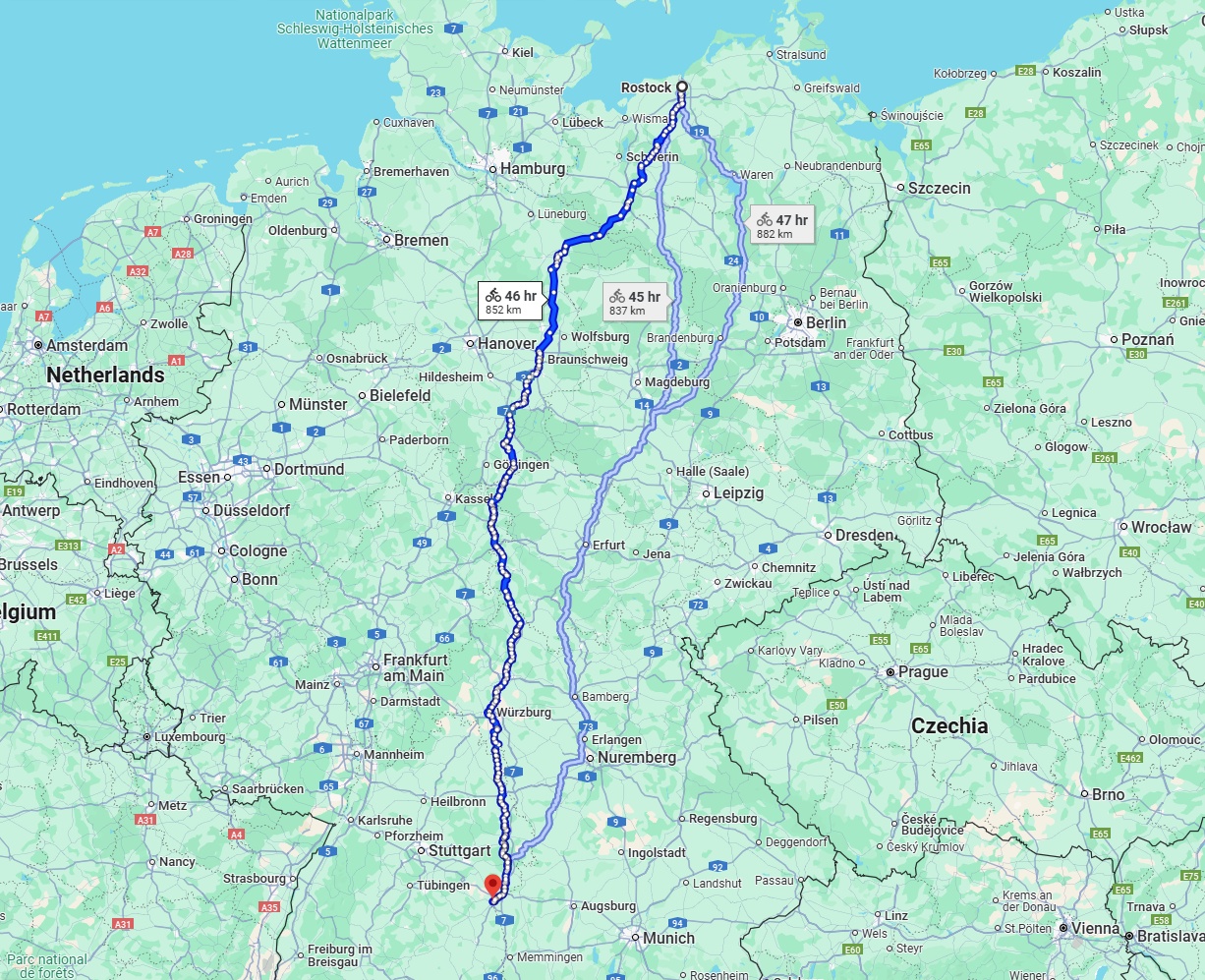 Anreise von Rostock Zu Ulm Über 