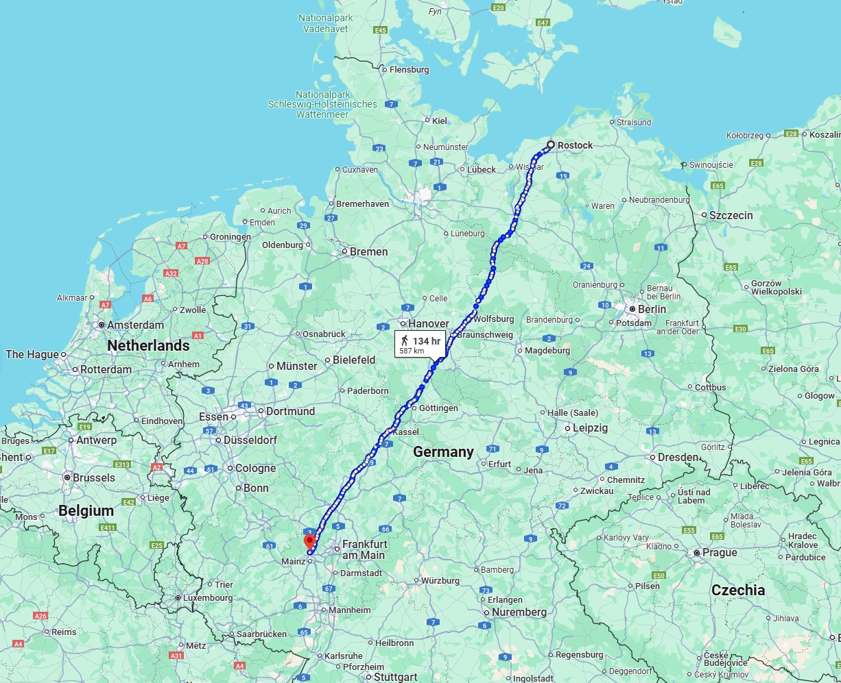 Anreise von Rostock Zu Wiesbaden Über 